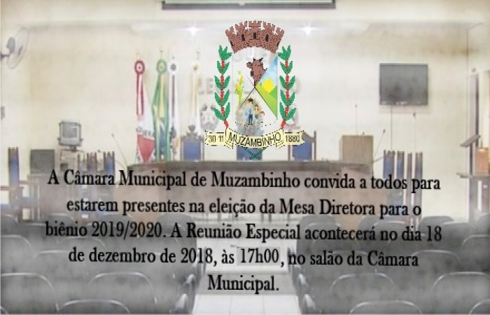 Eleição da Mesa Diretora para o biênio 2019/2020