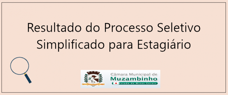 Resultado do Processo Seletivo Simplificado para Estagiário 
