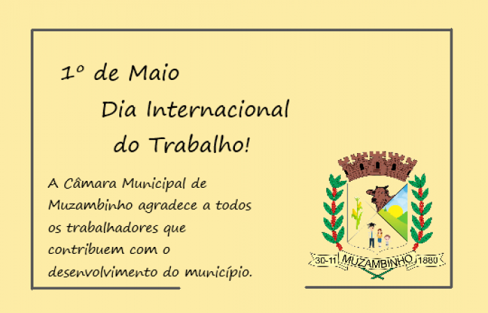 Feliz dia do Trabalho!