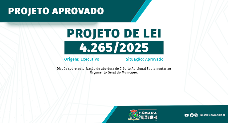 Projeto aprovado em Regime de Urgência Especial