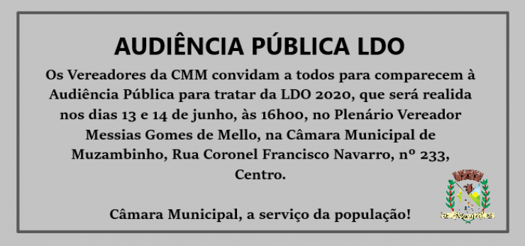 Audiência Pública - LDO