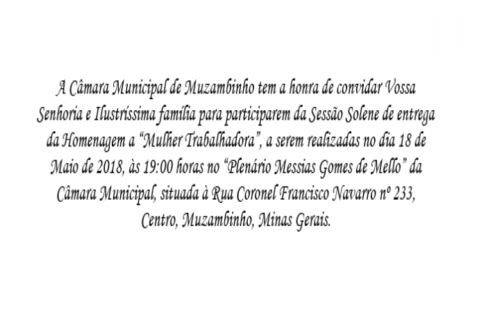 Câmara Convida